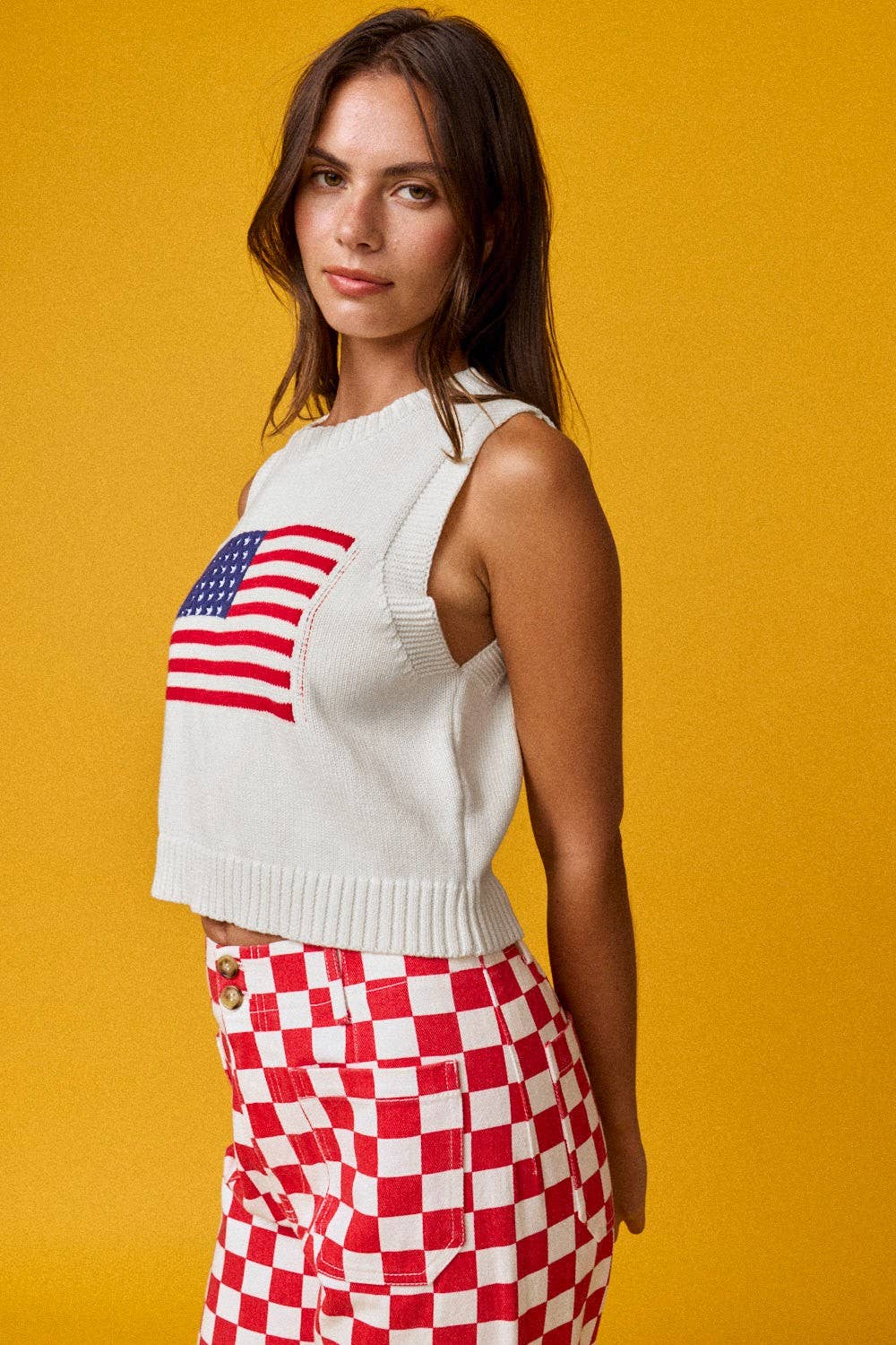 American flag Sleeveless Top
