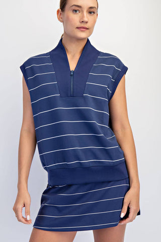 Jolie Striped Scuba Top