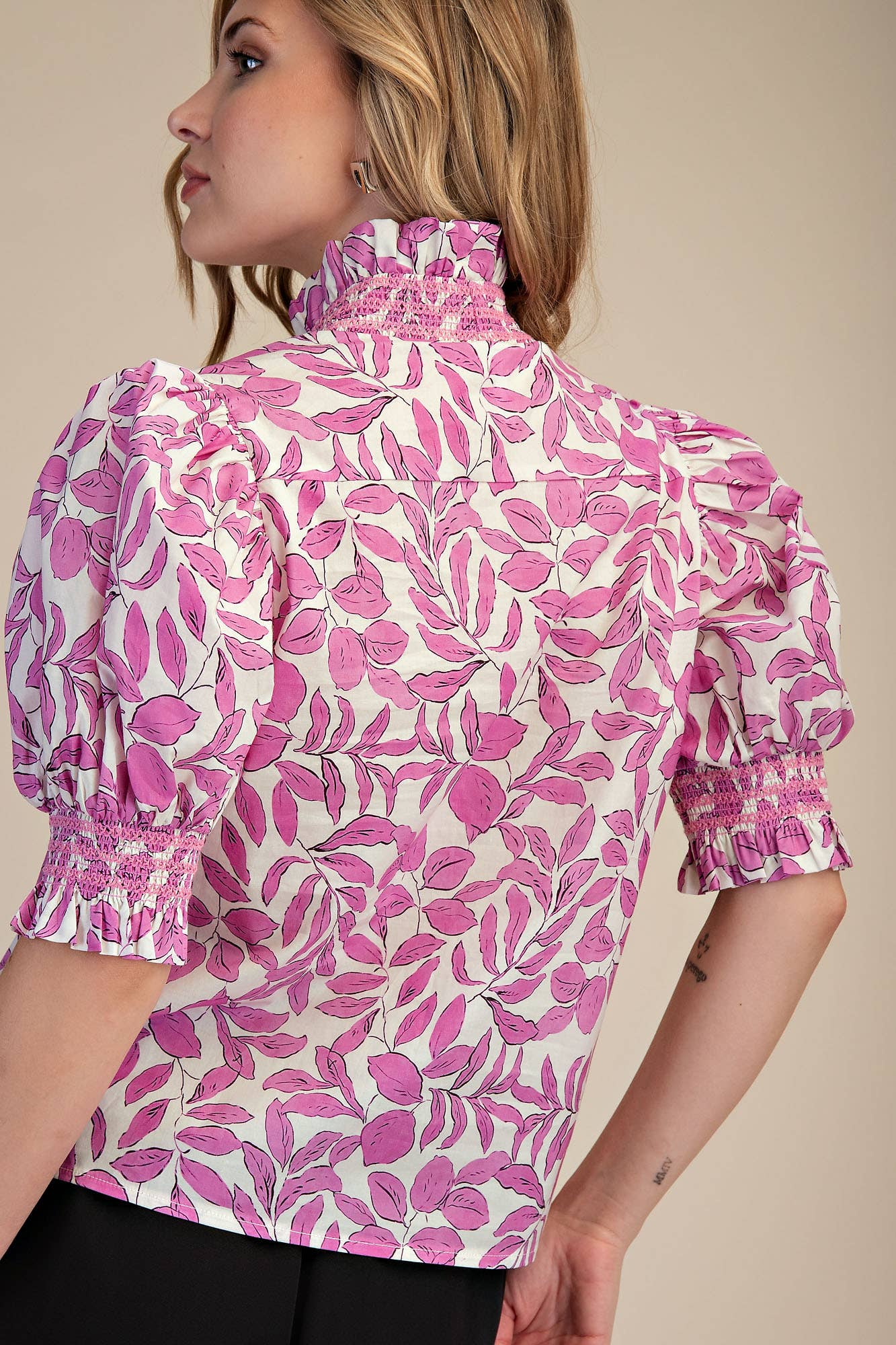 Delilah Smocked Ruffle Blouse