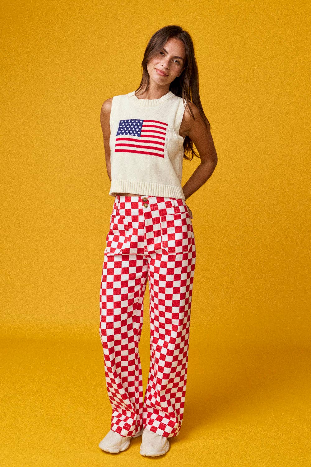 American flag Sleeveless Top