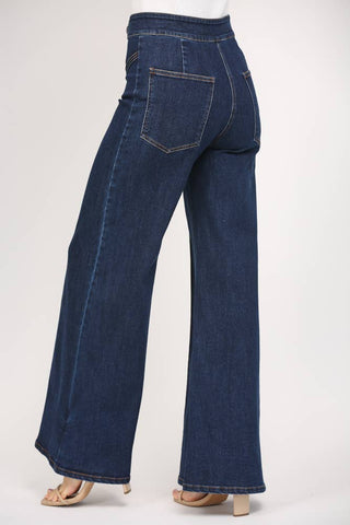 Blue jeans on a white background