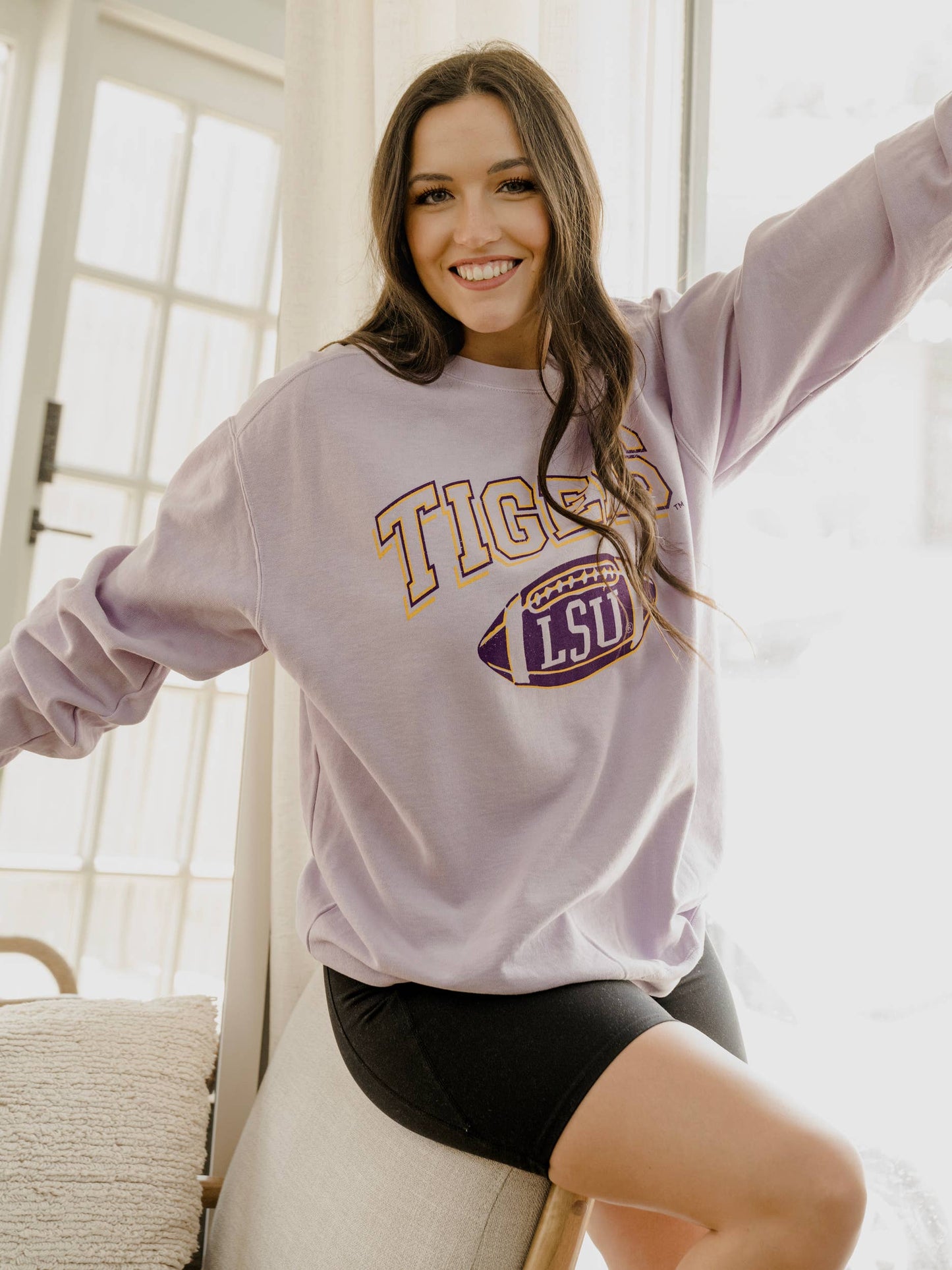 LSU Tigers Wonka Football Orchid CC Sweatshirt