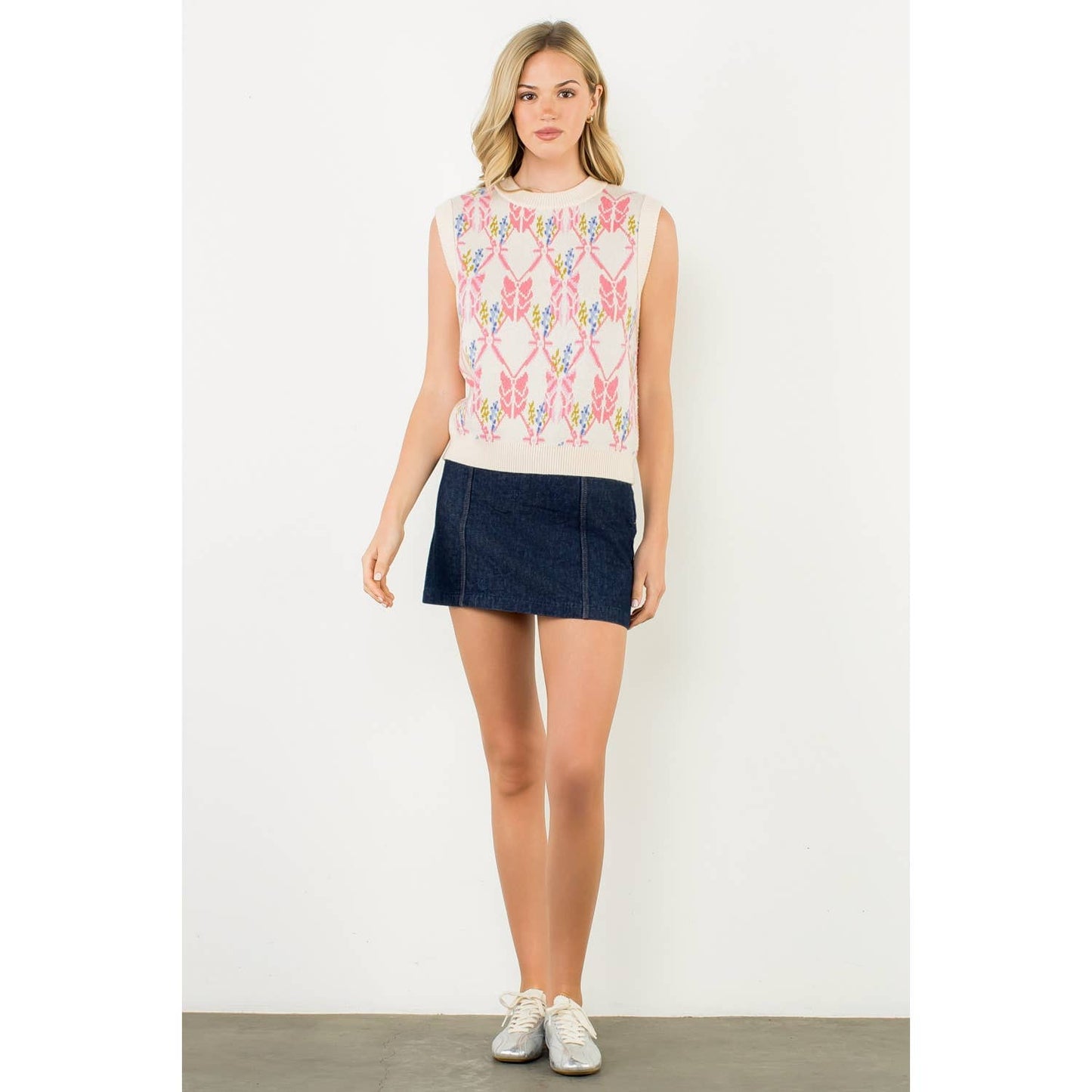 The Meadow Breeze Floral Knit Top