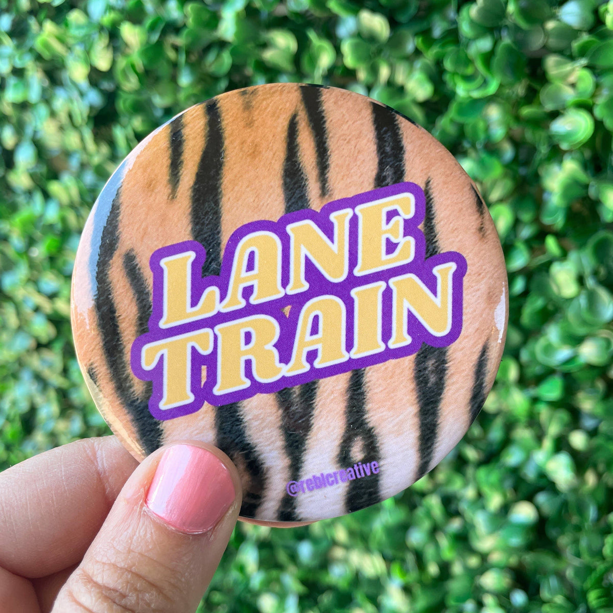 Lane Train - Tiger Stripe - Game Day Button 3” 