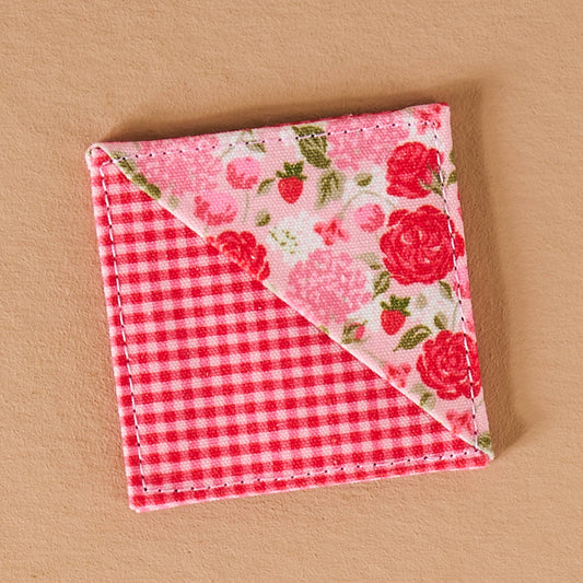 Corner Keeper Fabric Bookmark-Rose Garden