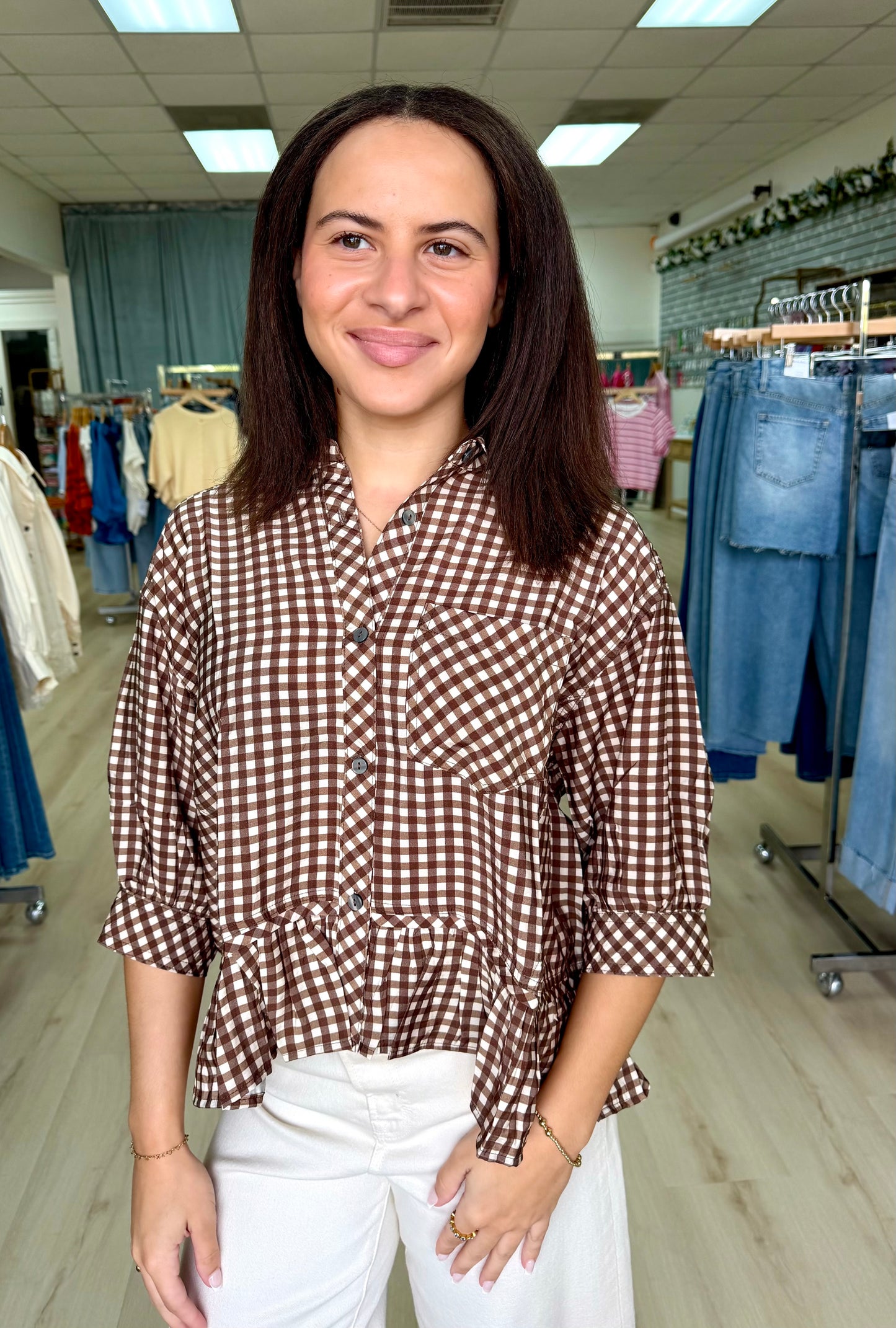 Maple Market Peplum Top