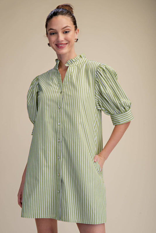 Hadley Stripe Puff Sleeve Dress
