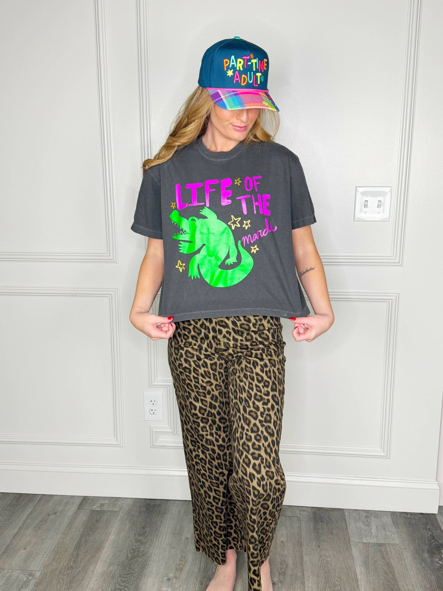 Life of the Mardi Gator Crop Tee