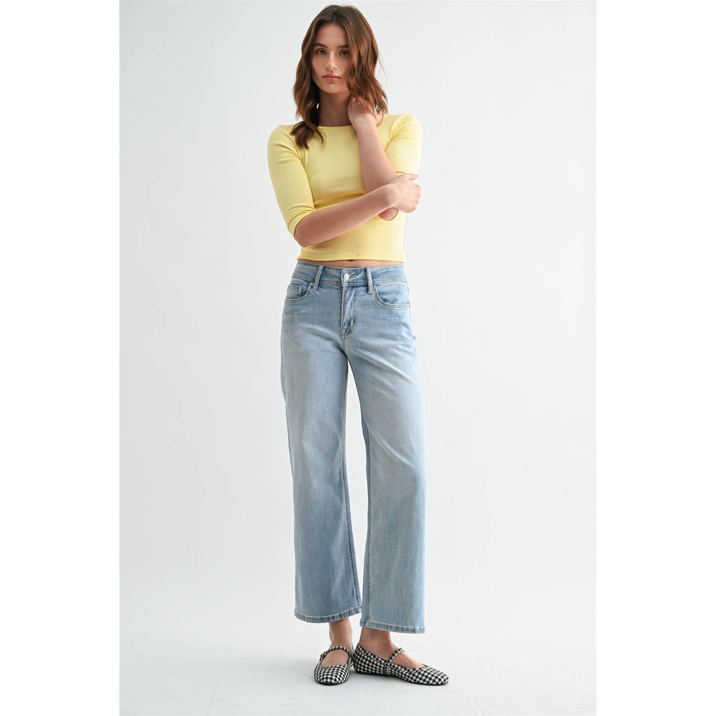 Jane Mid-Rise Wide Leg Jeans