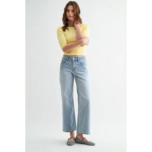 Jane Mid-Rise Wide Leg Jeans