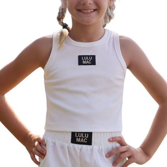 Lulu Mac White Kids Tank