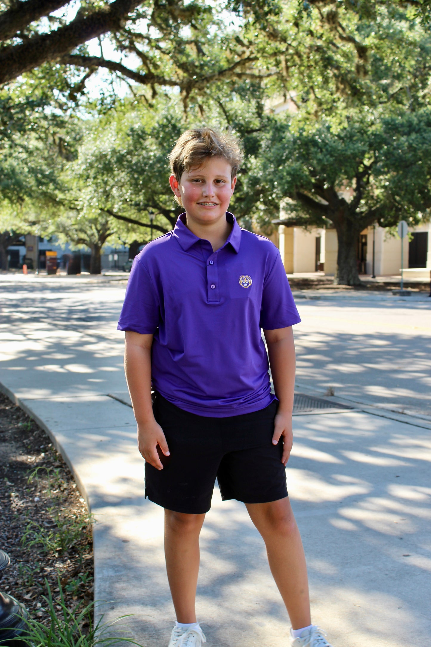 LSU Tiger Solid Purple Polo