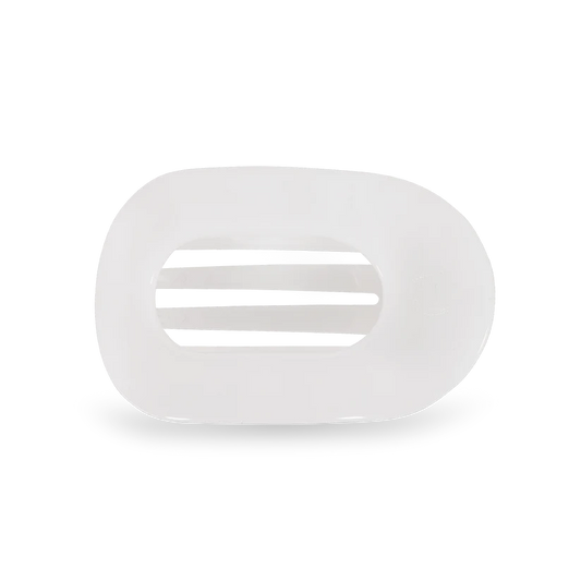 Flat Round Hair Clip  - Medium - Coconut White