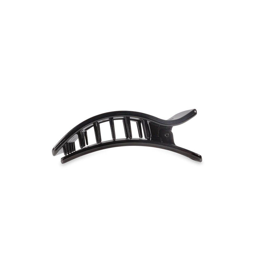 Flat Rectangle Hair Clip - Large - Jet Black