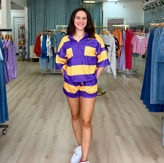 The Saturday Lights Game Day Set – Purple & Gold