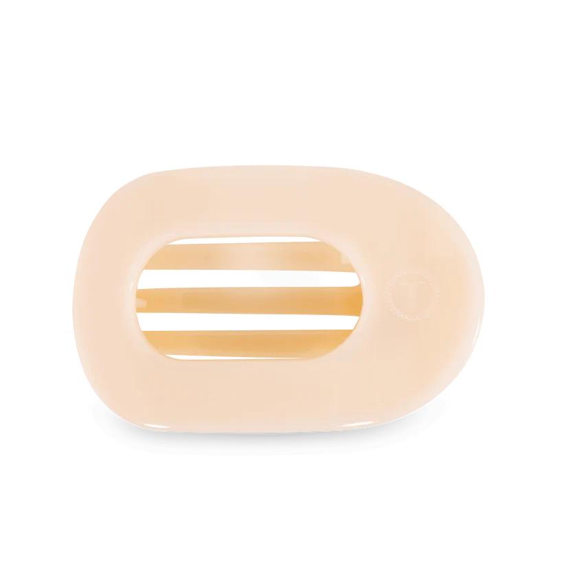 Flat Round Hair Clip - Small - Almond Beige