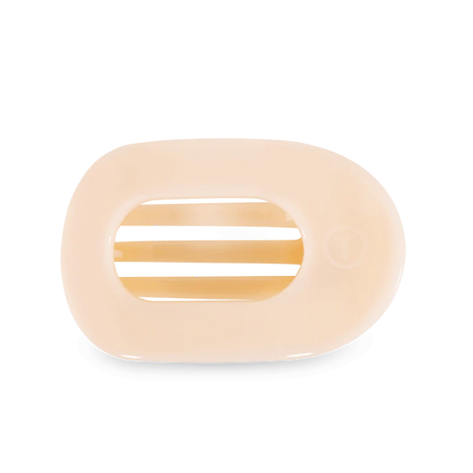 Flat Round Hair Clip - Small - Almond Beige