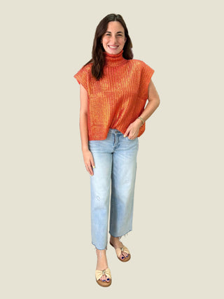 Pumpkin Spice Shimmer Sweater