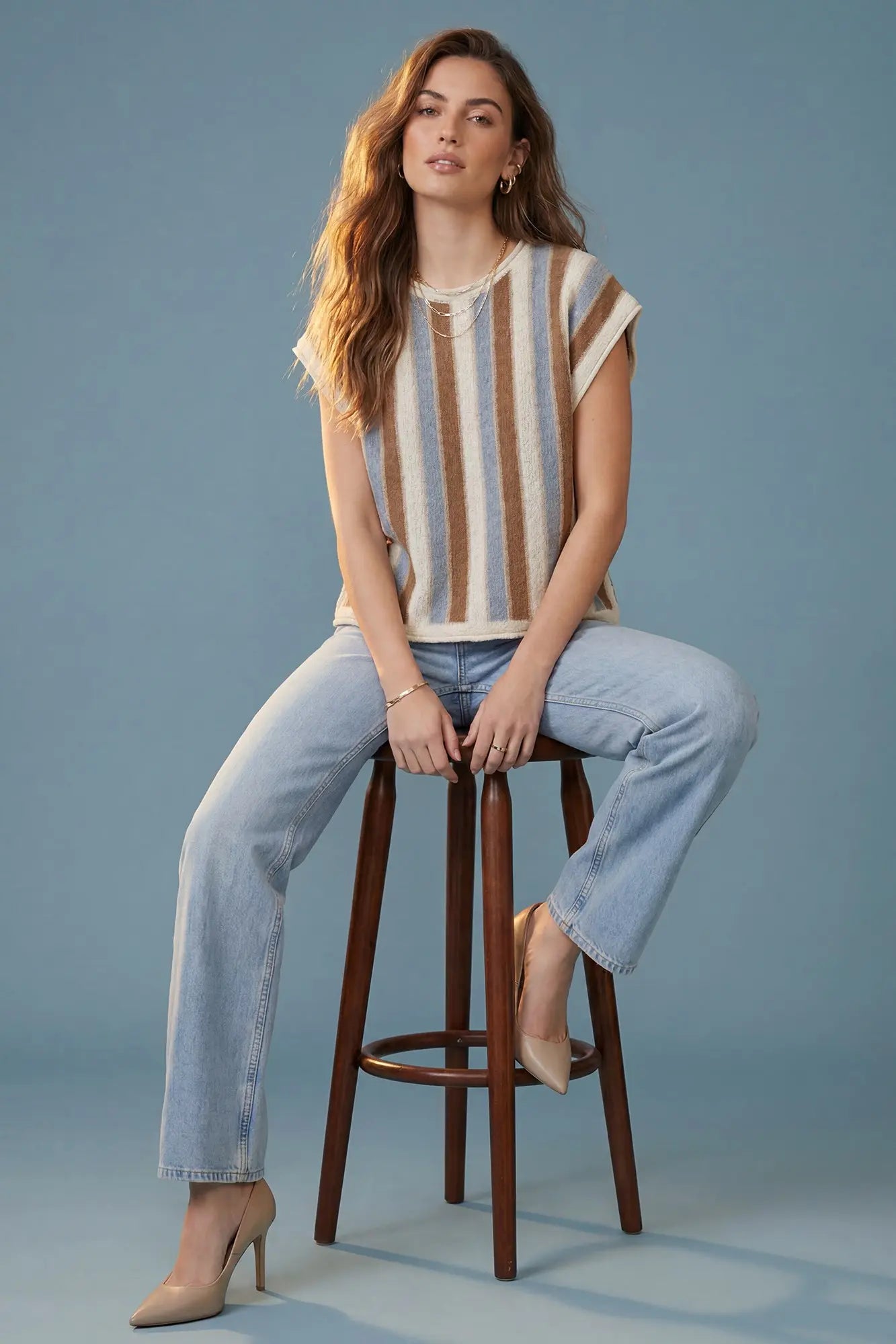 Blue Ridge Stripe Sweater Tank