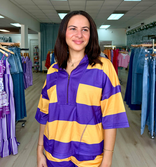 The Saturday Lights Game Day Set – Purple & Gold