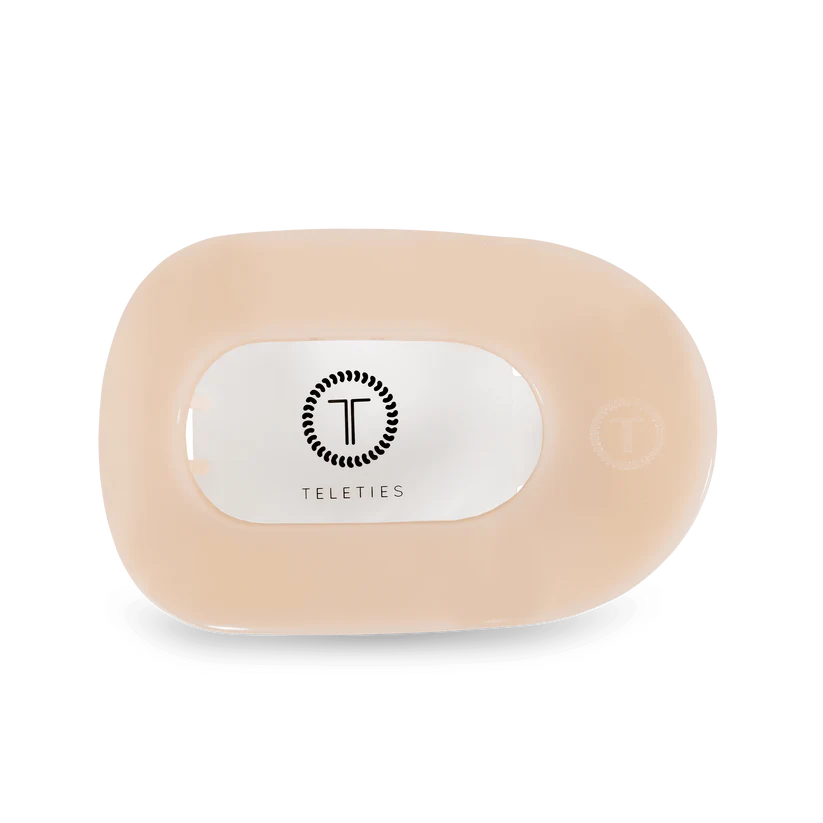 Flat Round Hair Clip - Small - Almond Beige