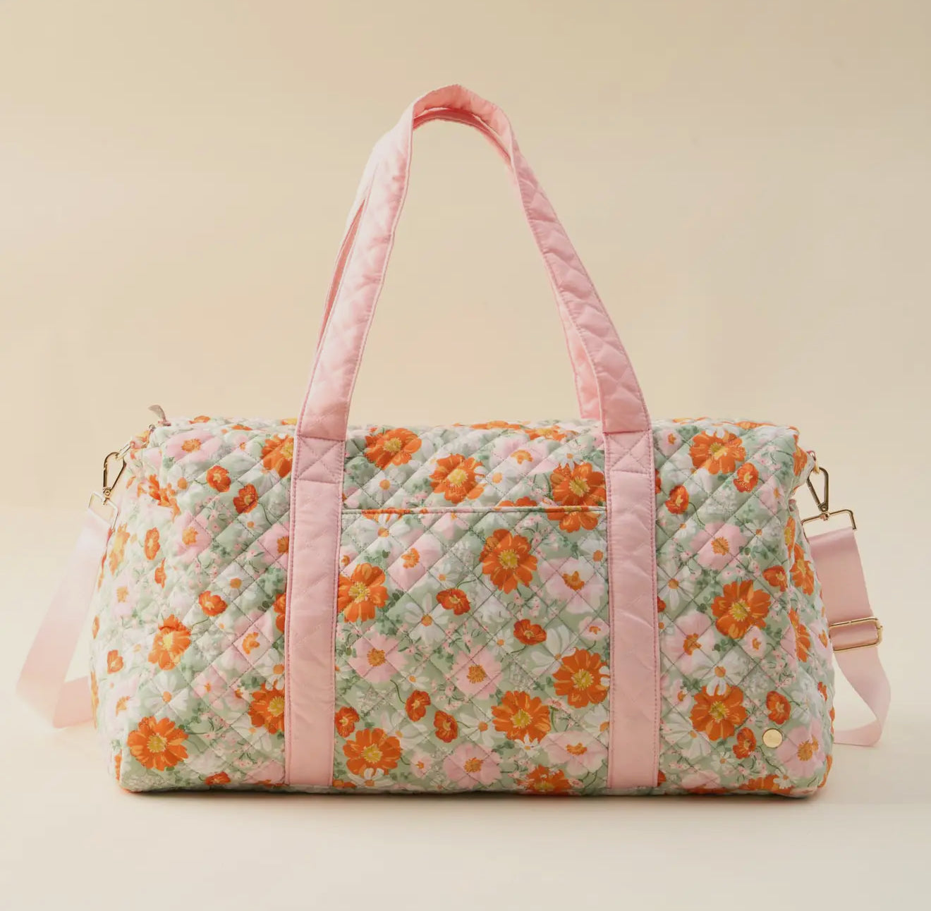 On-The-Go Quilted Weekender Bag-Bouquet Beauty Sage