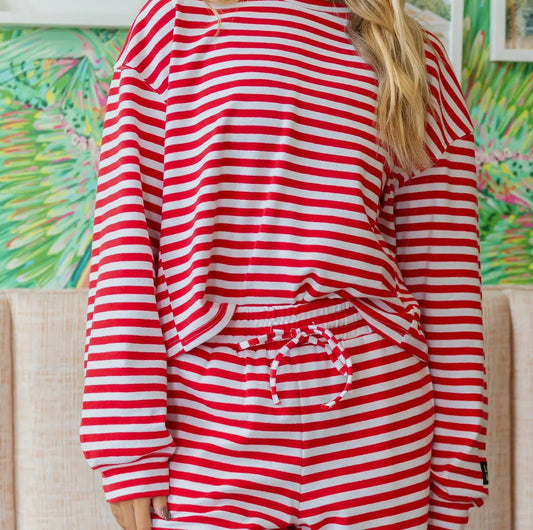 Lulu Mac Red Stripe Top