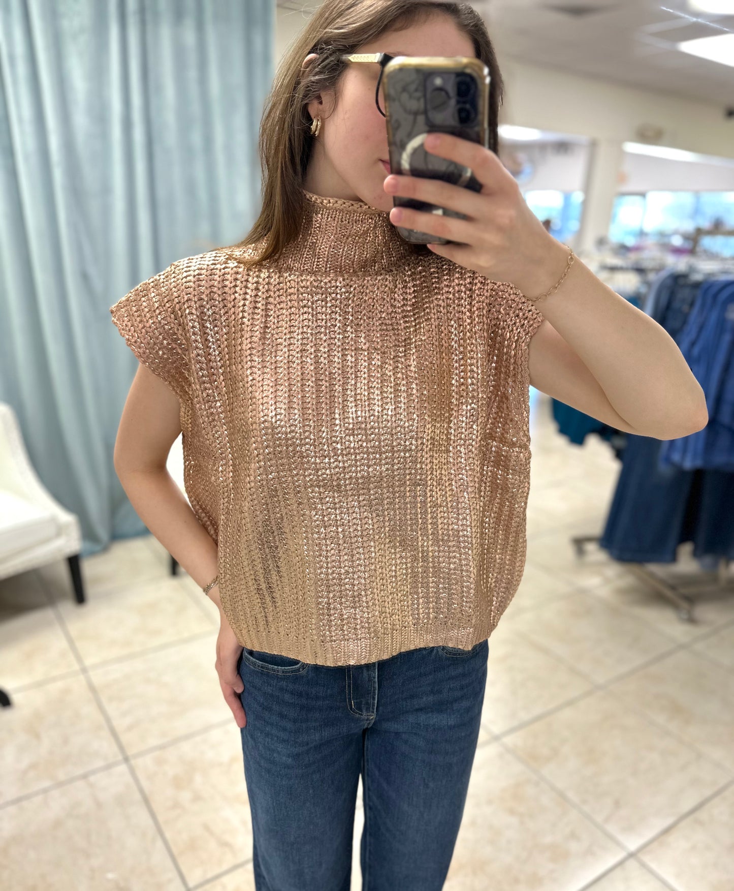 Holiday Shimmer Knit Top