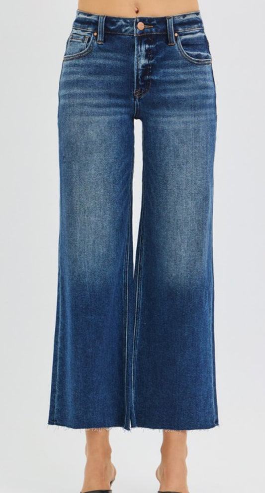 Risen Bayfront High Rise Crop Wide Leg Jeans