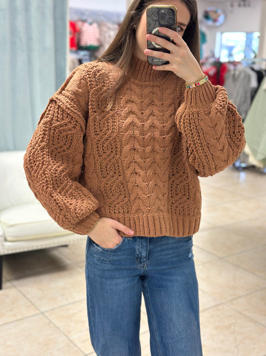 Warm Wishes Cable Knit Sweater