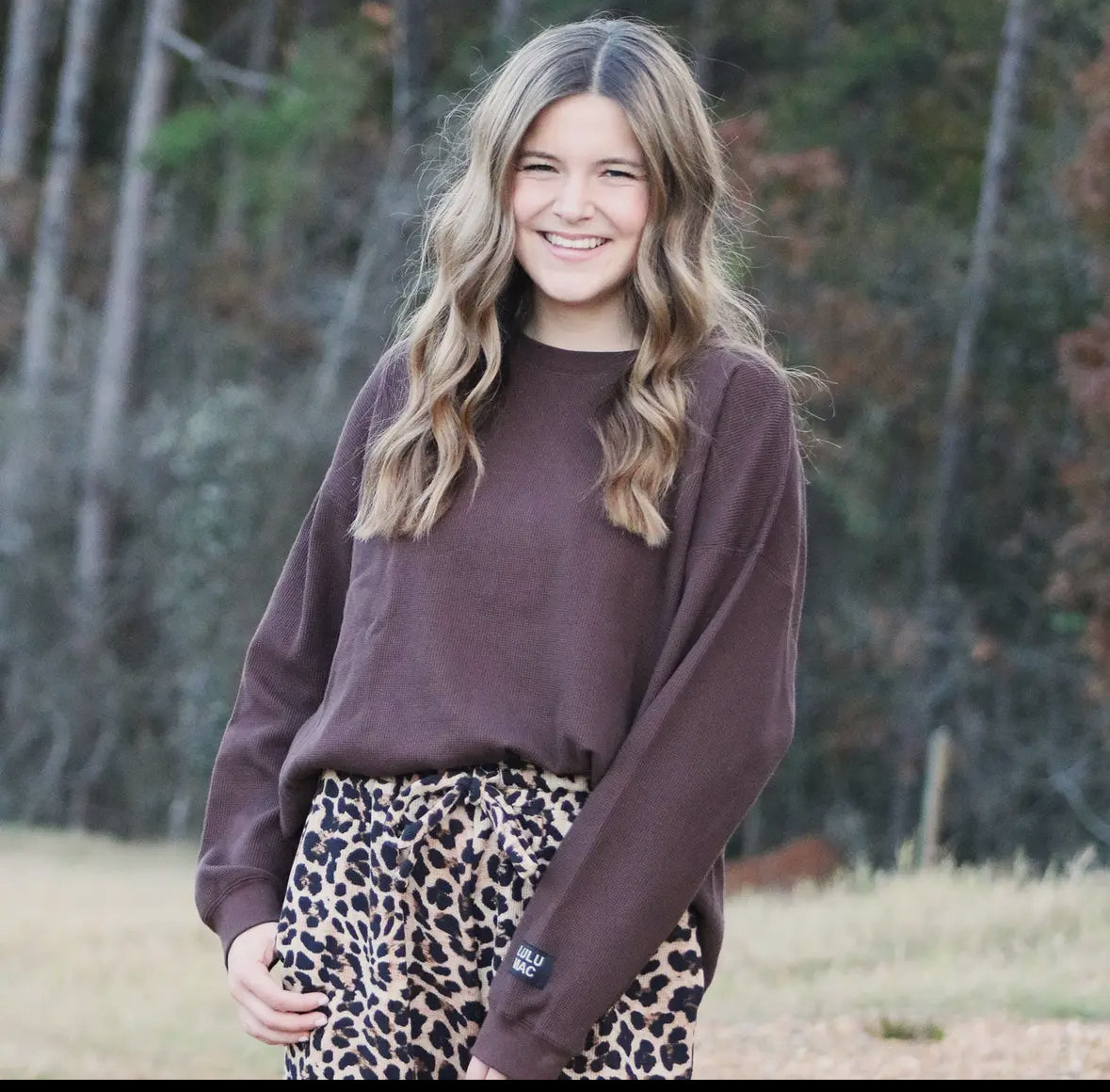 Lulu Mac Cocoa Waffle Drift Top