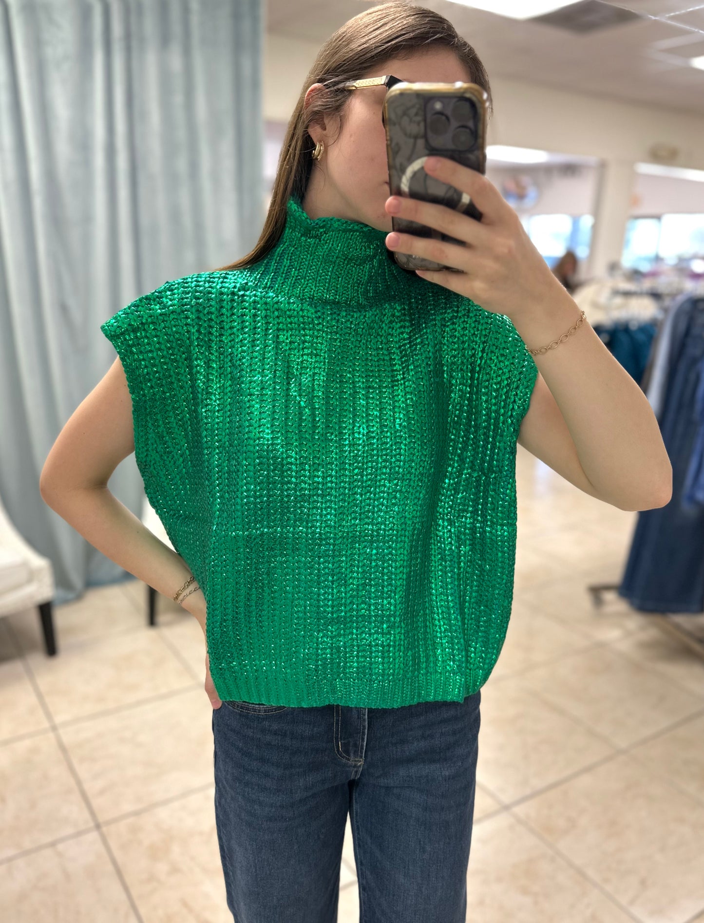 Holiday Shimmer Knit Top