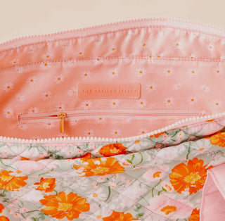The Everyday Quilted Tote Bag-Bouquet Beauty Sage