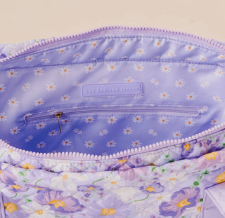 The Everyday Quilted Tote Bag-Bouquet Beauty Purple