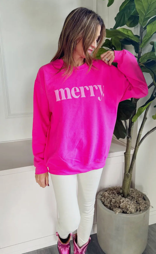 Pink Merry crewnecks