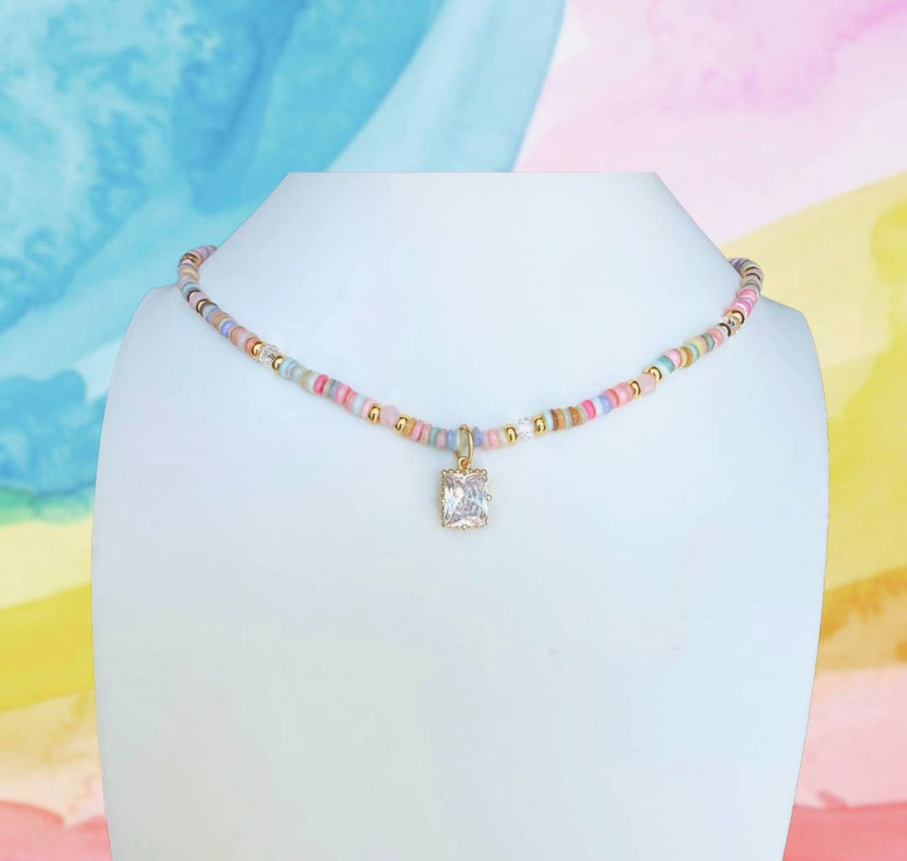 Violet Beaded Necklace