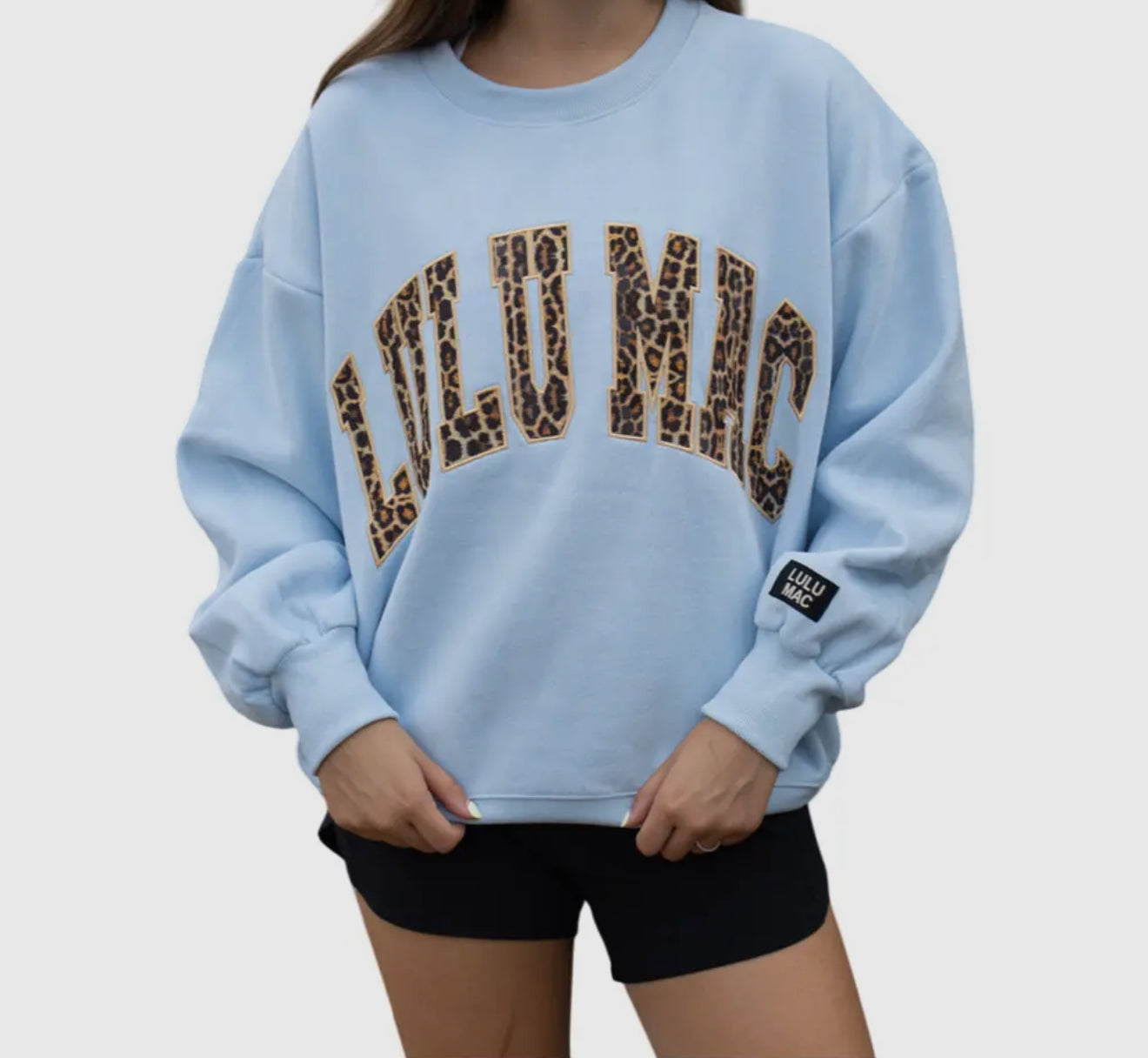 Lulu Mac Light Blue- leopard