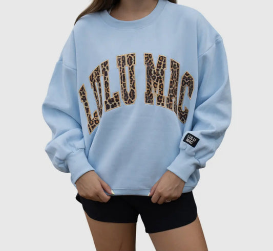 Lulu Mac Light Blue- leopard