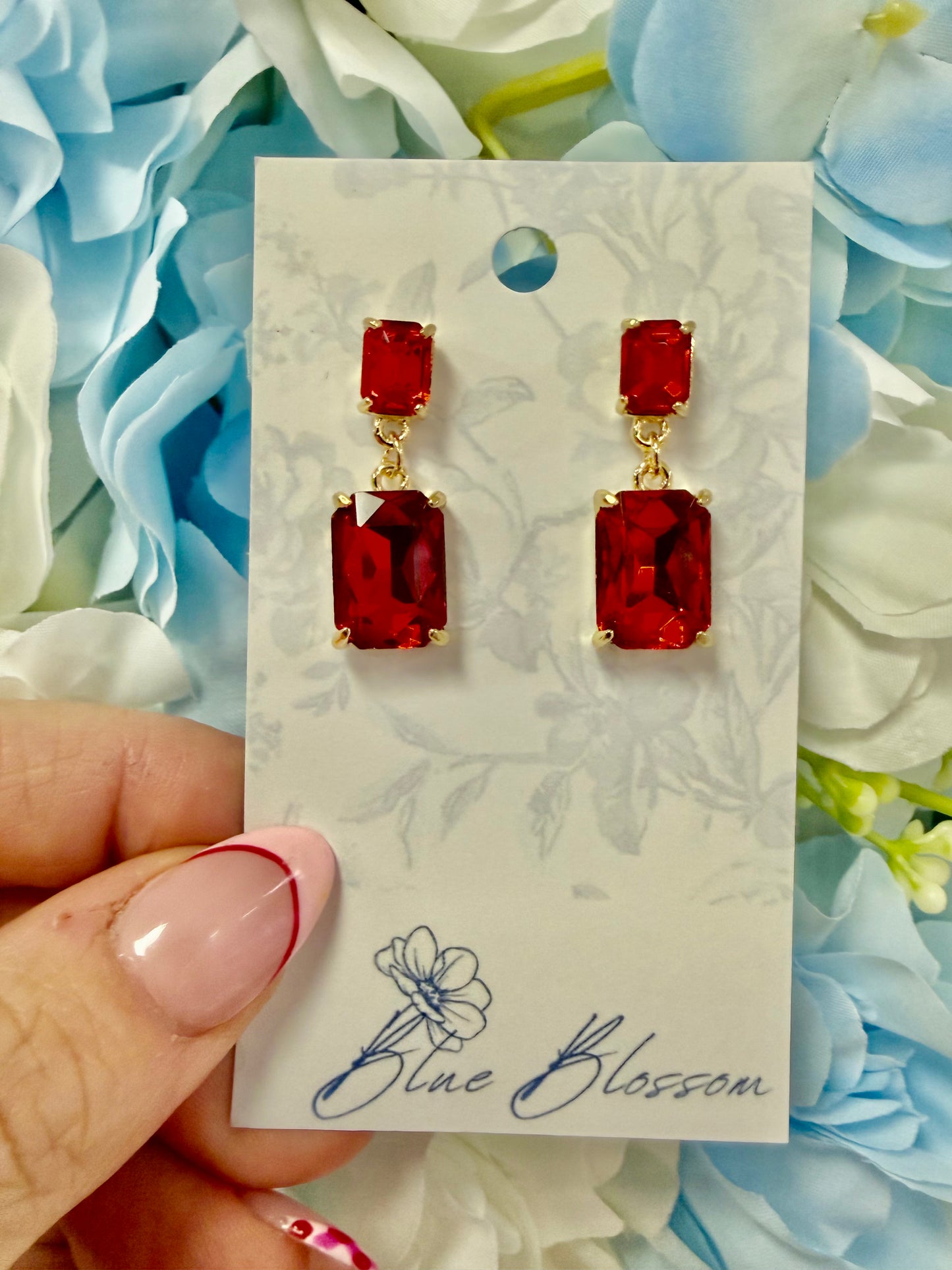 Ruby Drop Earrings
