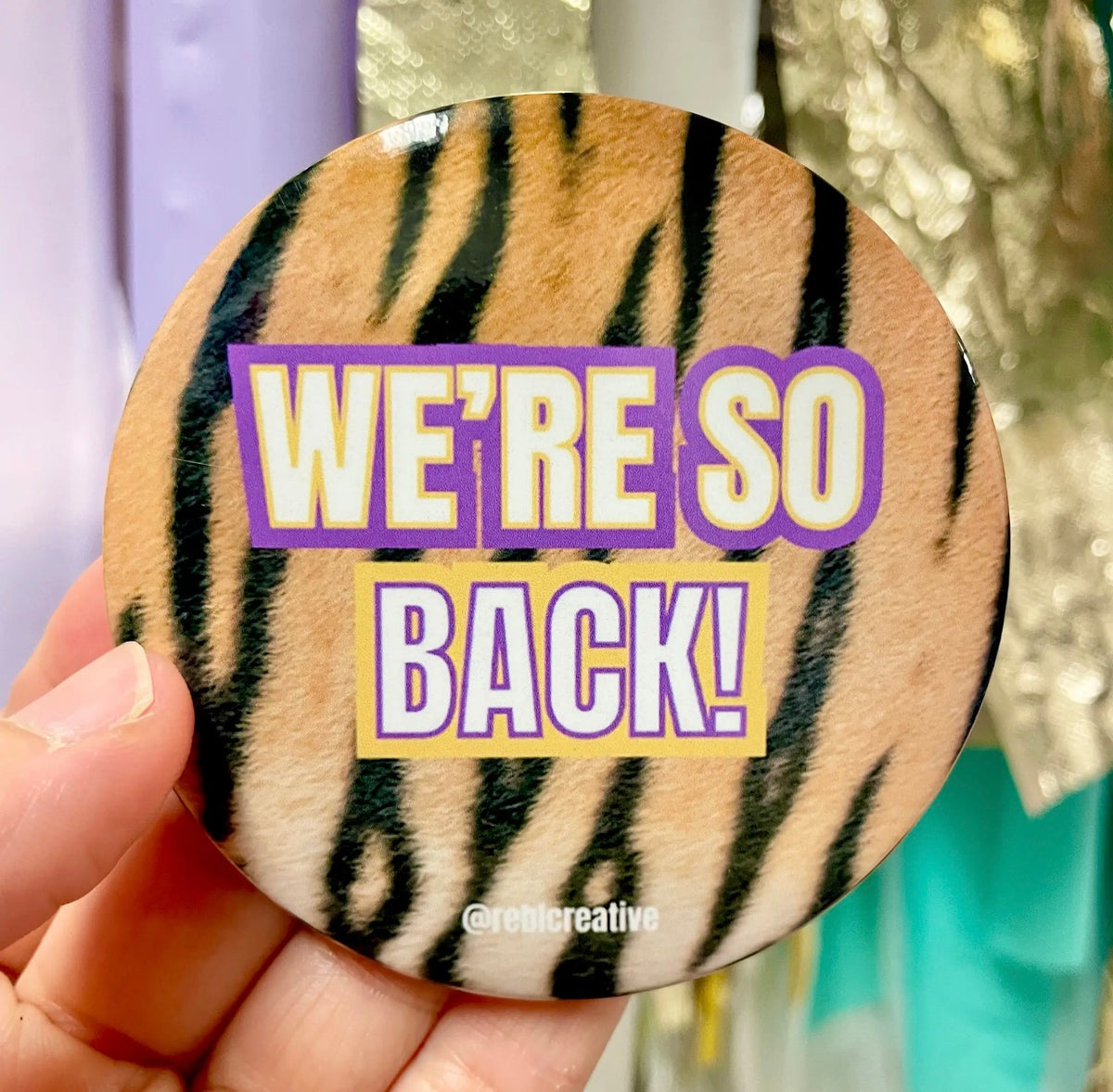 Back - Tiger Stripes- Game Day Button