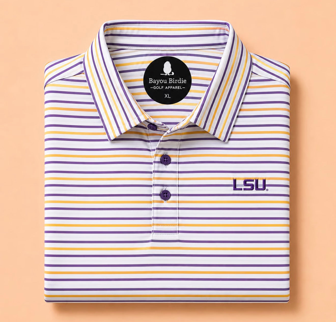 LSU Classic Stripe Polo