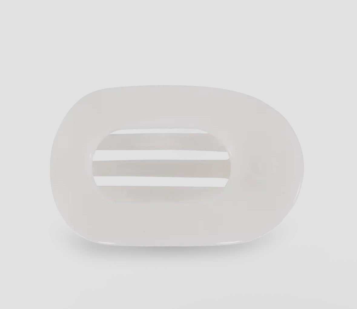 Coconut White Small Flat Round Hair Clip