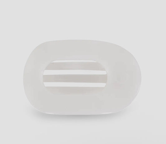 Coconut White Small Flat Round Hair Clip