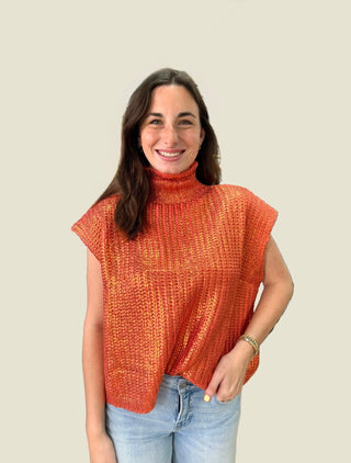 Pumpkin Spice Shimmer Sweater