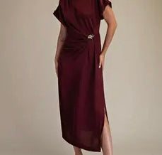 The Selah Side-Slit Drape Dress