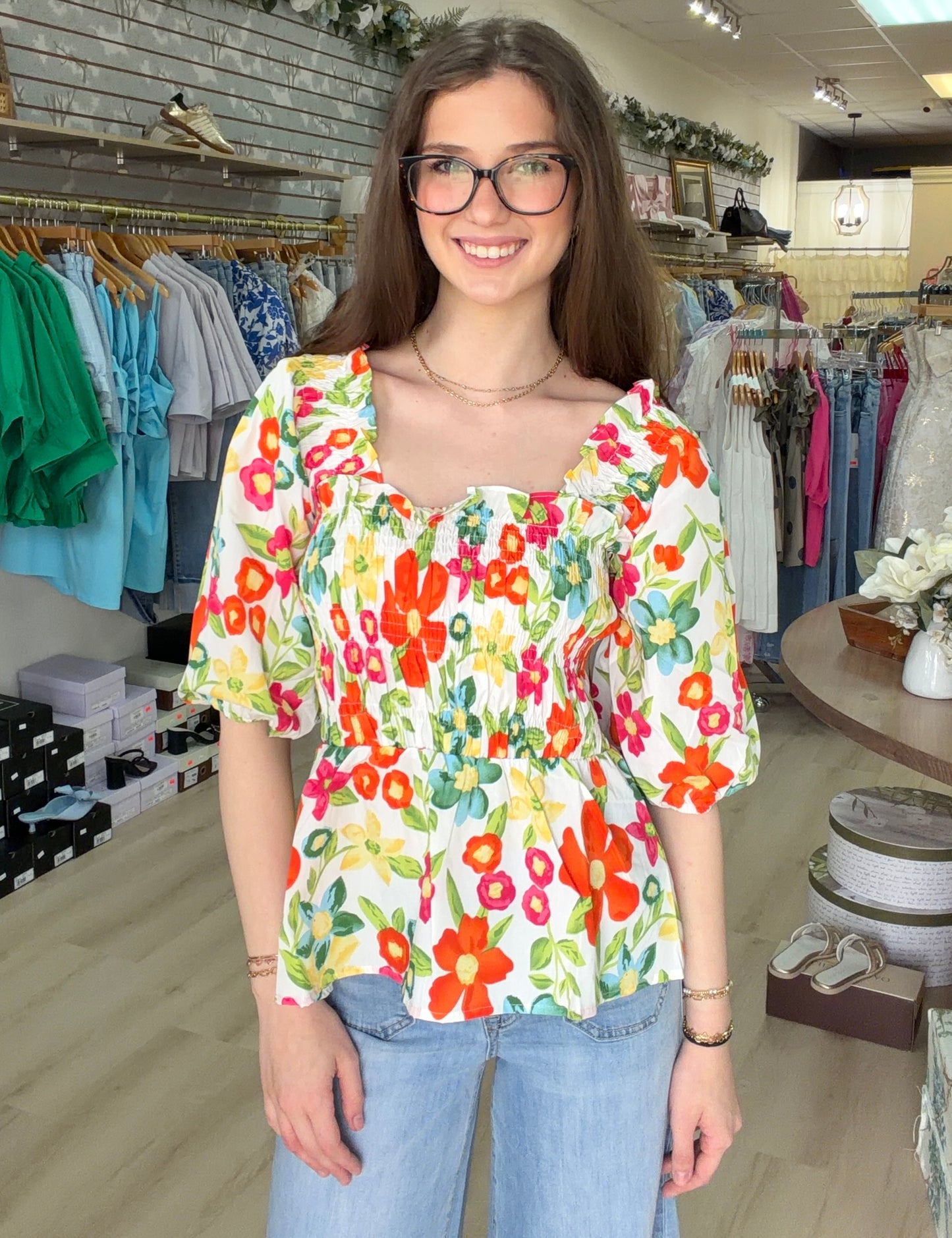 Jenny Smocked Top