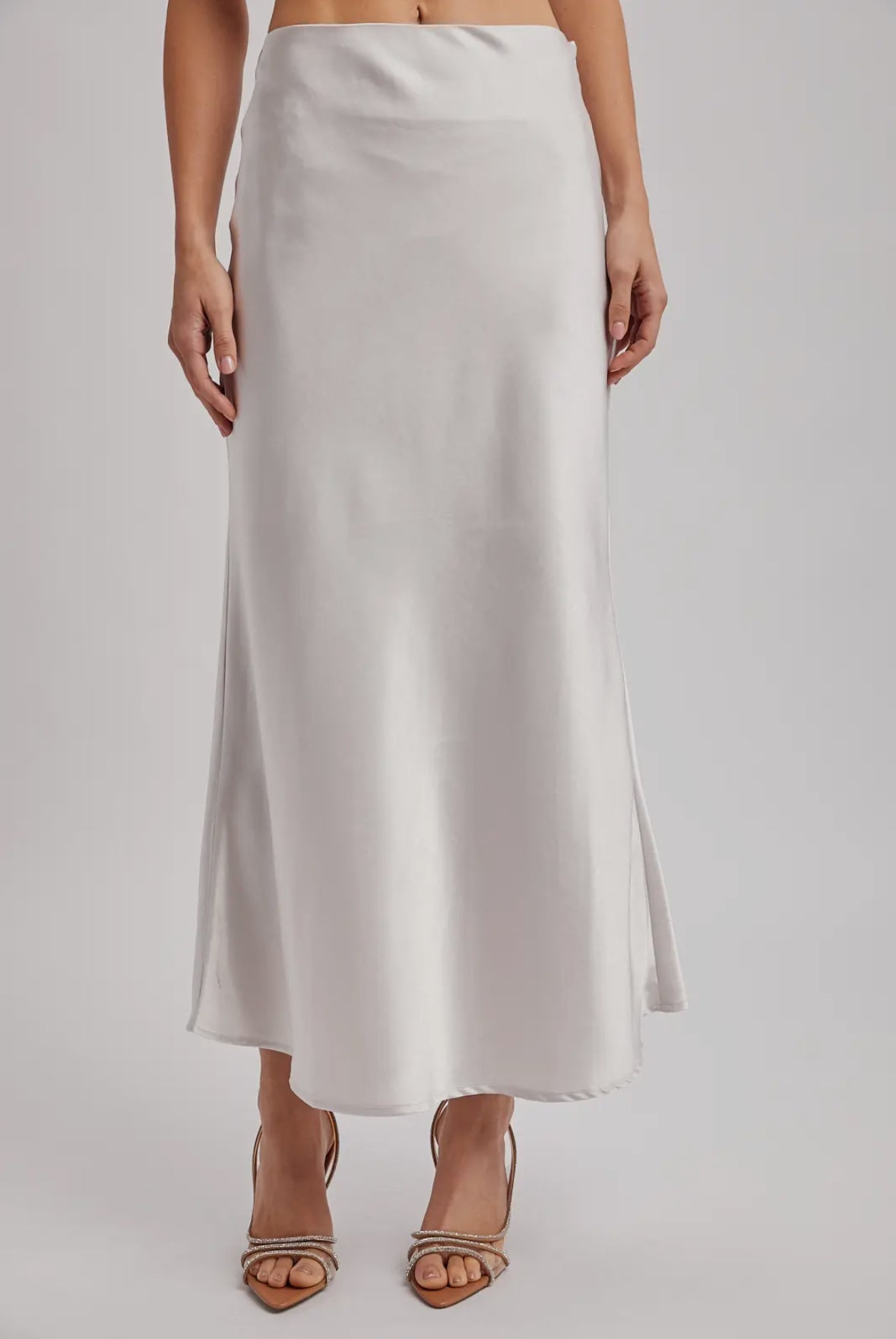 The Celeste Satin Slip Skirt