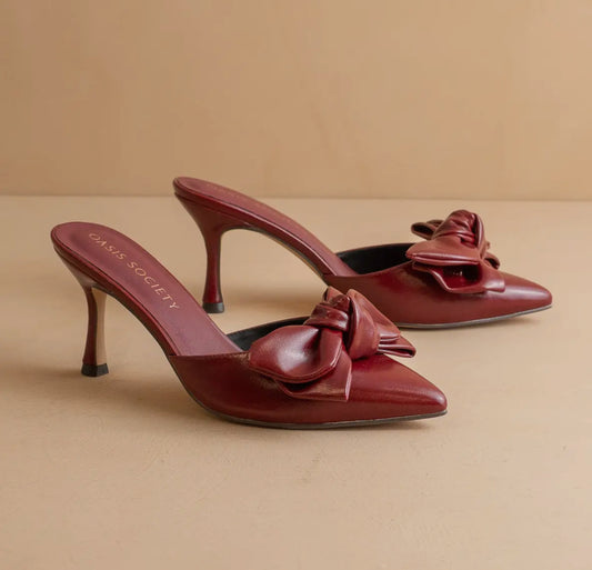 The Bordeaux Bow Heels