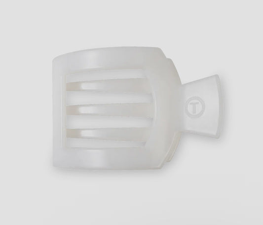 Coconut White Small Flat Square Hair Clip