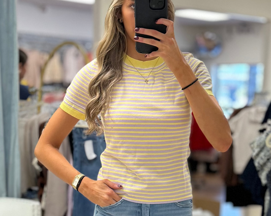The Sunshine Stripe Knit Top